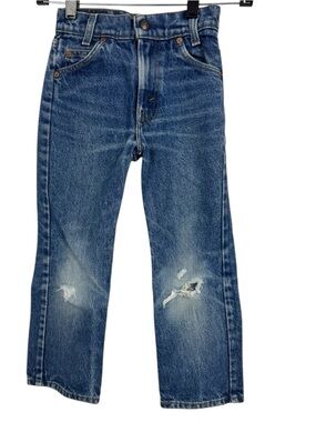 Vintage Levis Orange Tab Kids Light Wash 550 Relaxed Denim Jeans sz 6